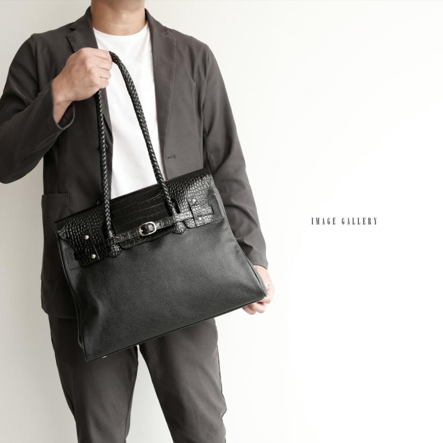 トートバッグ ハンドバッグ メンズ クロコダイル型押し レザーバッグ ビジネスバッグ A4収納 |  | 16