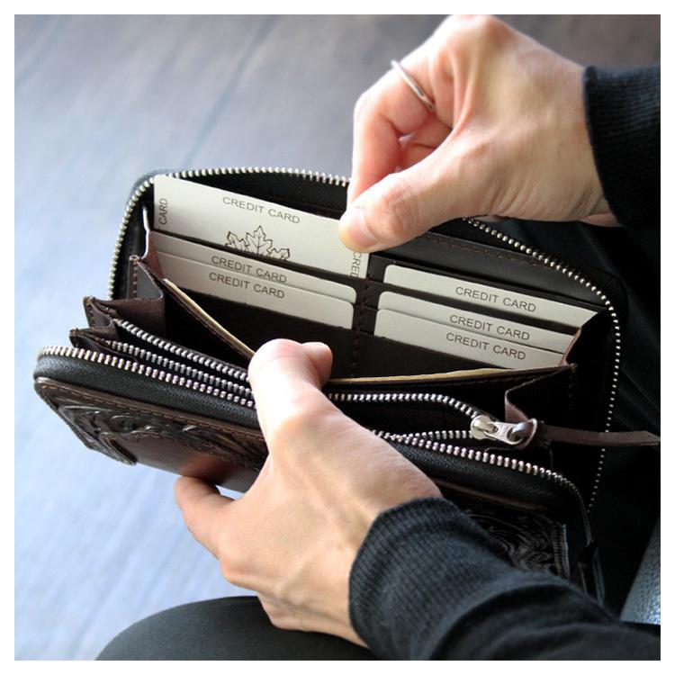 DAYS ARTカービング黒レザーウォレット 長財布【！断捨離中！】 DAYS ARTカービング黒レザーウォレット 長財布【！断捨離中！】