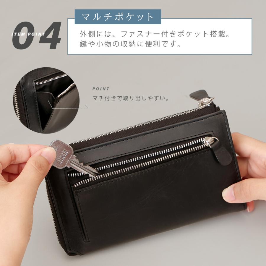 小さい長財布 レザーウォレット メンズ ミニ財布 バロンレザー 小さい長財布 レザーウォレット メンズ ミニ財布 バロンレザー
