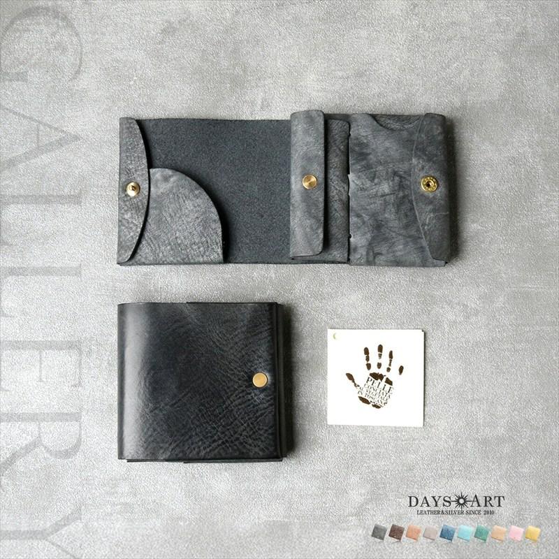 二つ折り財布 本革 メンズ レディース 小さい財布 薄い財布 コンパクト スリム 軽量 レザーウォレット イタリアンレザー アラスカレザー |  | 28