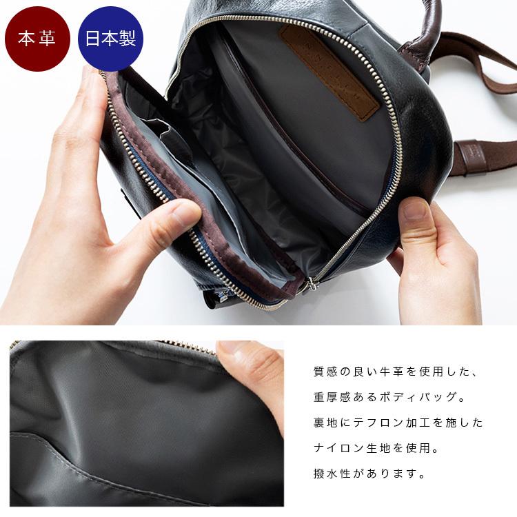 イン INNFITH インフィス 日本製 レザー ボディバッグ スリングバッグ