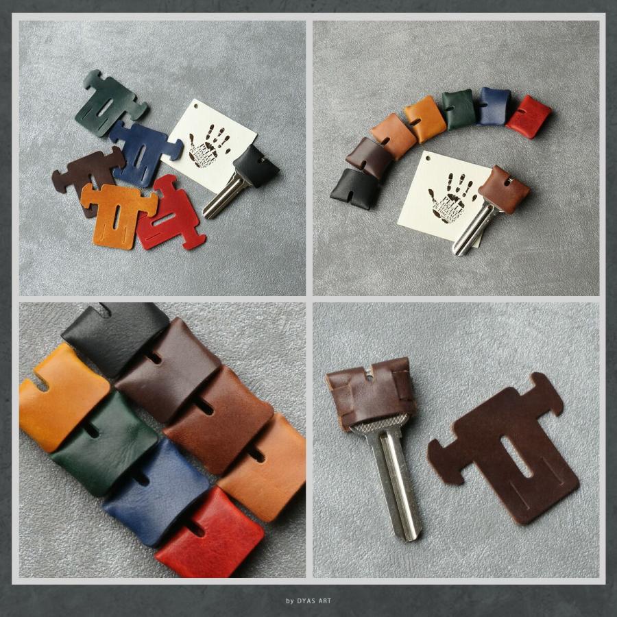 キーカバー 3個セット キーホルダー キーケース メンズ レディース カスタム パーツ ハンドメイド 防犯 イタリアンレザー ミッスーリレザー | DAYSART | 07