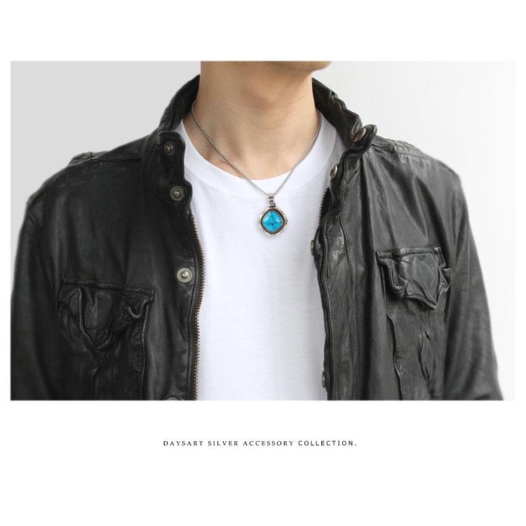 ネックレス シルバー925 メンズ レディース 大ぶり ターコイズ ネックレス シルバー925 メンズ レディース 大ぶり ターコイズ
