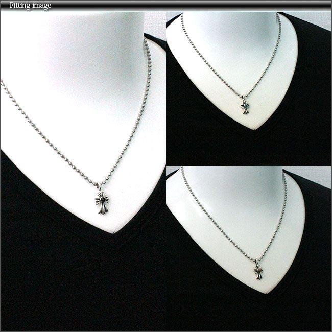 ネックレス シルバー925 メンズ レディース クロス ストーン チェーン