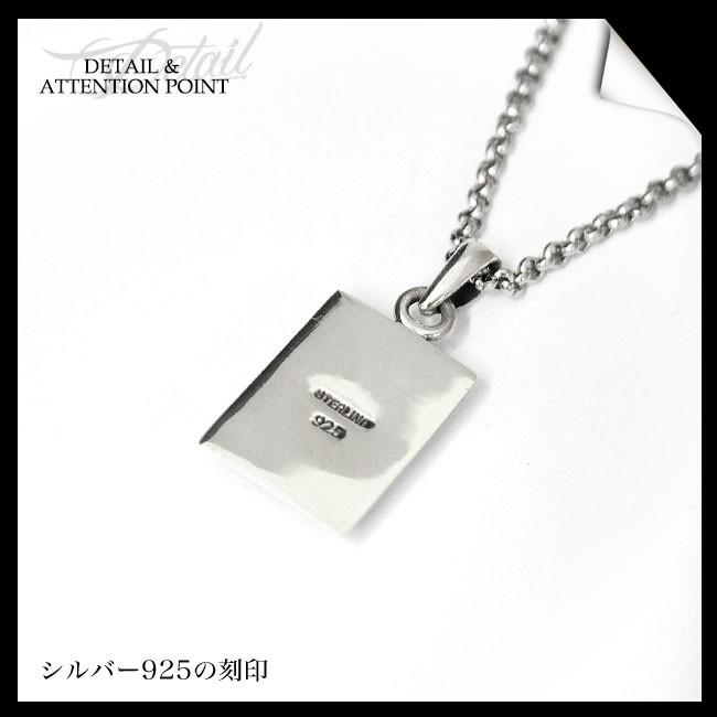 ネックレス シルバー925 メンズ レディース ズニ族スクエアプレート