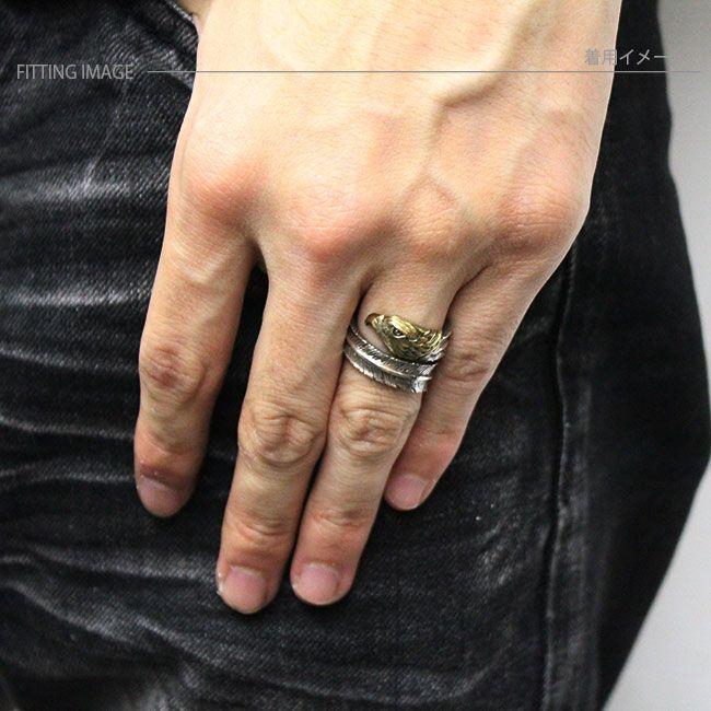 指輪 フリーサイズ メンズ リング シルバー925製 イーグルフェザー | good vibrations | 03