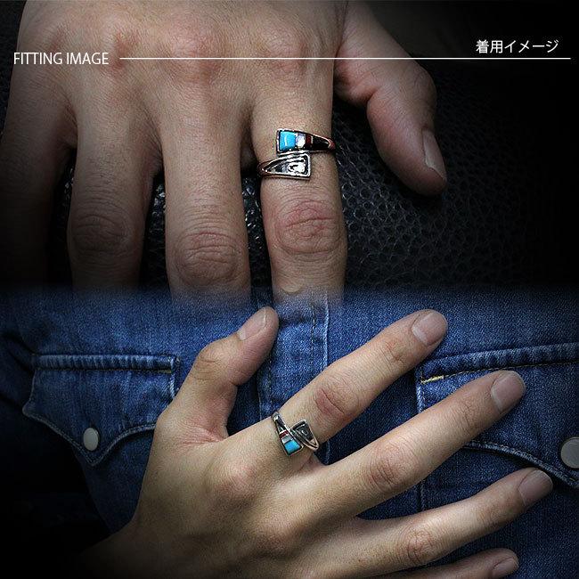 指輪 フリーサイズ メンズ リング シルバー925製 ズニ族 : 革財布