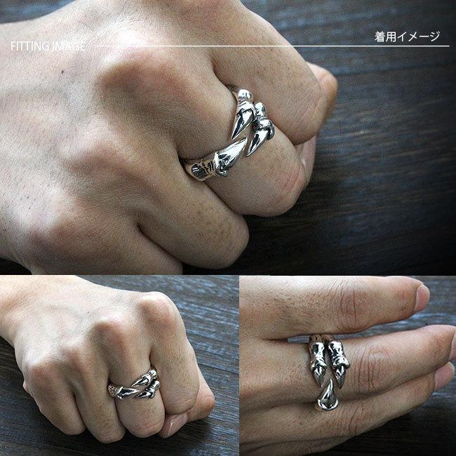 指輪 フリーサイズ メンズ リング シルバー925製 竜の爪 : 革財布