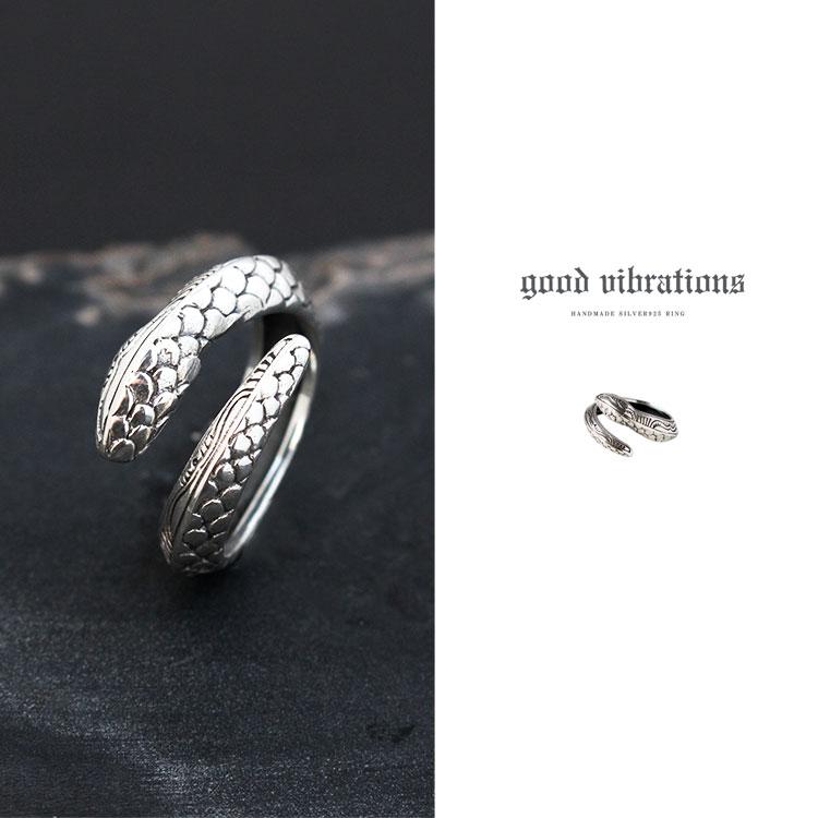 good vibrations シルバーリング メンズ シルバー925 蛇 ヘビ グッド