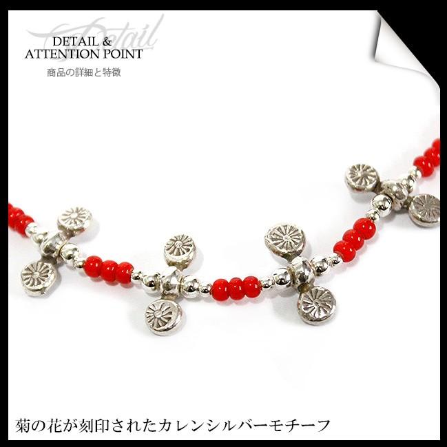 カレン族 カレンシルバーネックレス 4連トップ 極小ホワイトハート 
