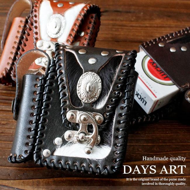 シガレットケース タバコケース レザー 硬質 ハラコ 本革 ライターホルダー Sg047 革財布 シルバー専門店 Days Art 通販 Yahoo ショッピング