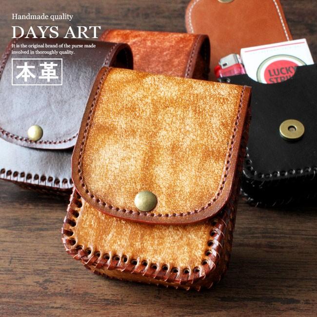 シガレットケース メンズ レディース 本革 硬質 アンティーク 電子