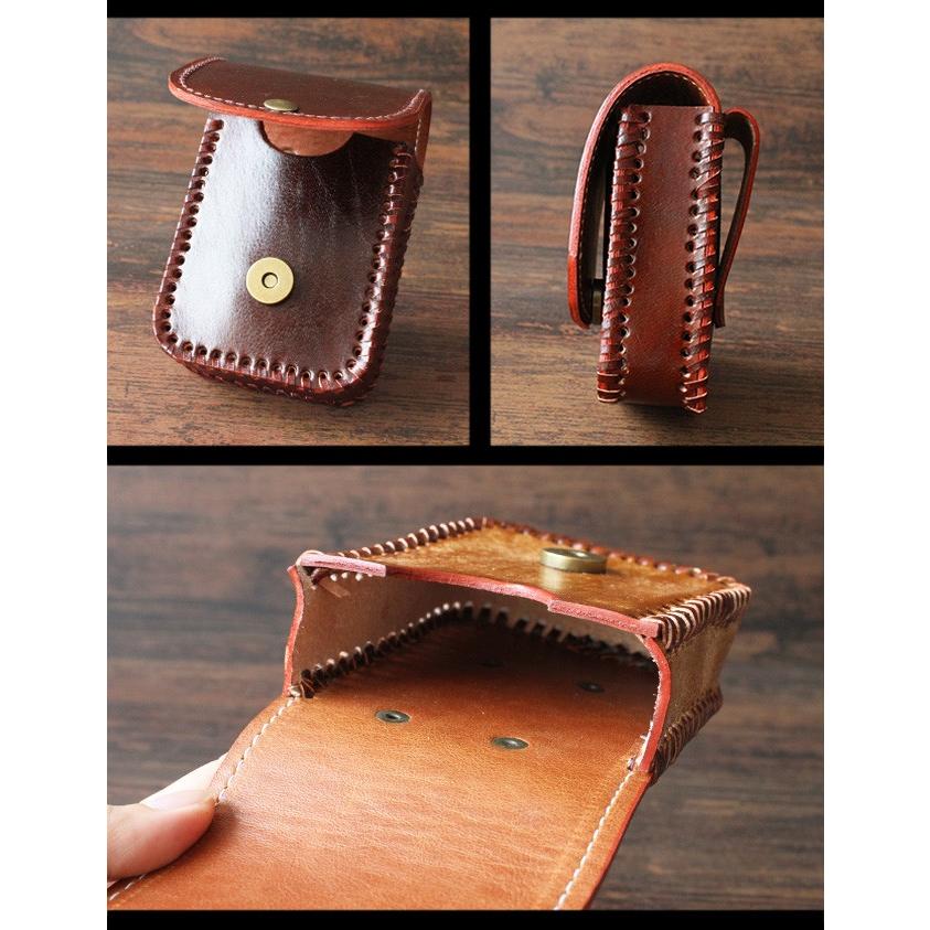 シガレットケース メンズ レディース 本革 硬質 アンティーク 電子