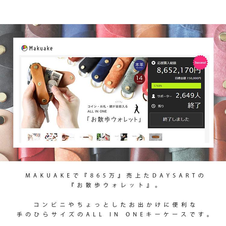 お散歩ウォレット キーリング レディース メンズ 本革 イタリアンレザー コインケース 小銭入れ おしゃれ ブランド ミニマリスト コンパクト | DAYSART | 25