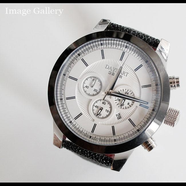 腕時計 メンズ クロノグラフ エイ革ベルト バックル留め具 ブレスウォッチ 生活防水 蓄光 箱付き | DAYSART | 20