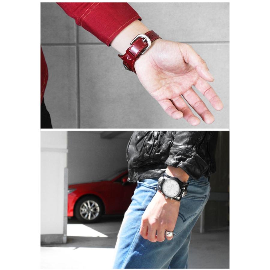 腕時計 メンズ クロノグラフ 本革 サドルレザー イタリアンレザー ブレスウォッチ 生活防水 蓄光 箱付き | DAYSART | 12