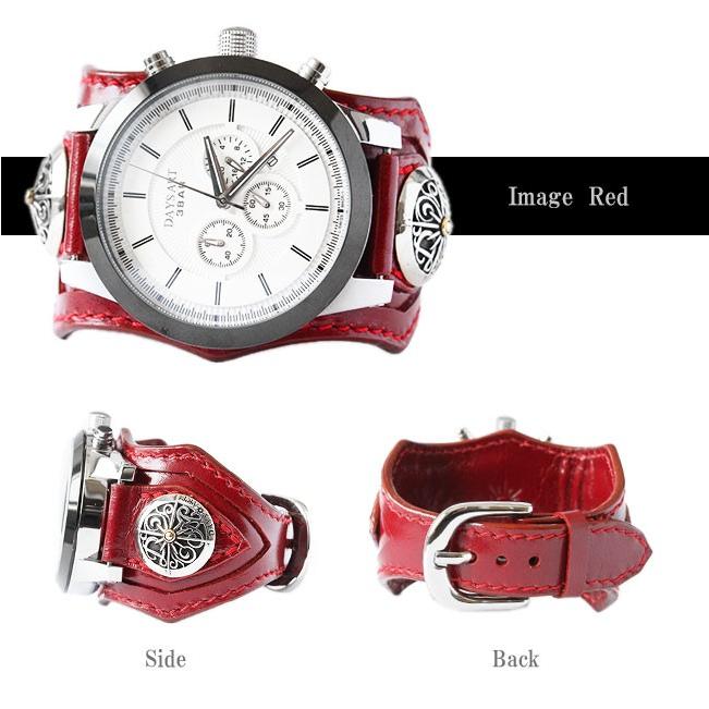 腕時計 メンズ クロノグラフ 本革 サドルレザー イタリアンレザー ブレスウォッチ 生活防水 蓄光 箱付き | DAYSART | 07