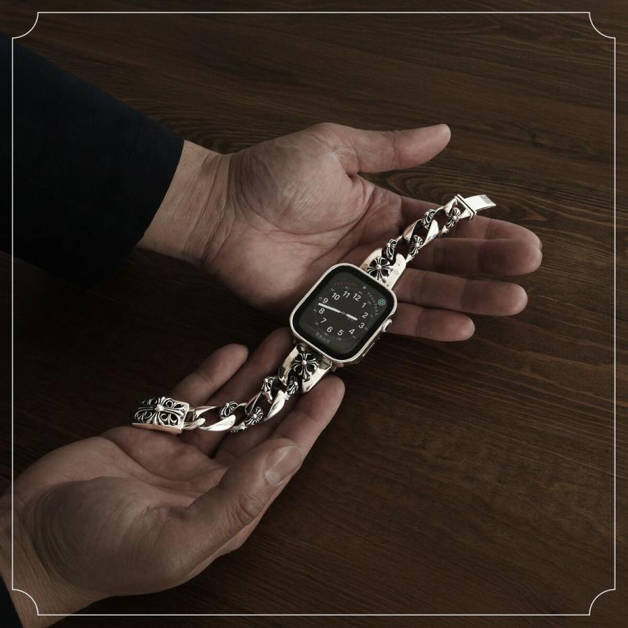 アップルウォッチ用 バンド apple watch シルバー925 メンズ 銀製 ベルト 替えバンド 49mm/46mm/45mm/44mm/42mm(Series 3 2 1) | DAYSART | 15