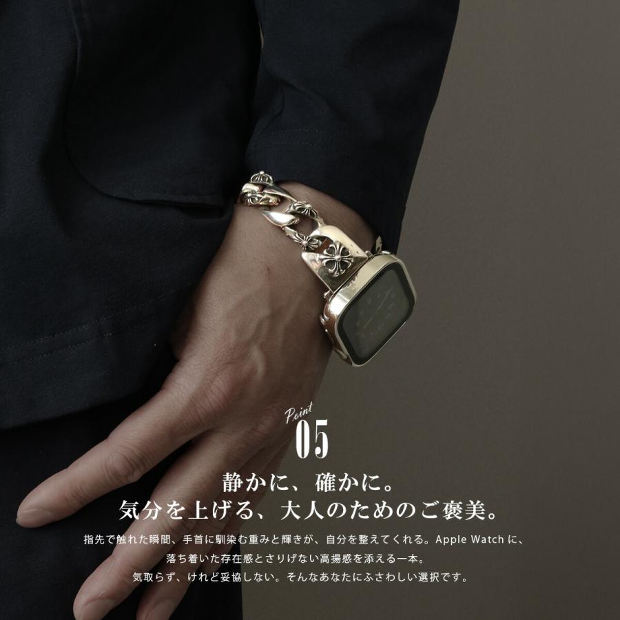 アップルウォッチ用 バンド apple watch シルバー925 メンズ 銀製 ベルト 替えバンド 49mm/46mm/45mm/44mm/42mm(Series 3 2 1) | DAYSART | 08