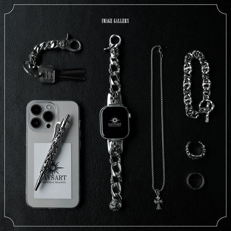 Apple Watch バンド シルバー925 チェーン メンズ レディース 銀製 クロスモチーフ アップルウォッチ 49mm/46mm/45mm/44mm/42mm(Series 3 2 1) |  | 12