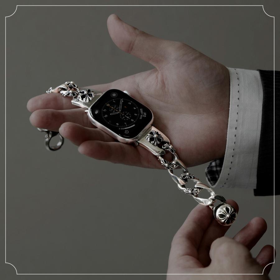 Apple Watch バンド シルバー925 チェーン メンズ レディース 銀製 クロスモチーフ アップルウォッチ 49mm/46mm/45mm/44mm/42mm(Series 3 2 1) |  | 15