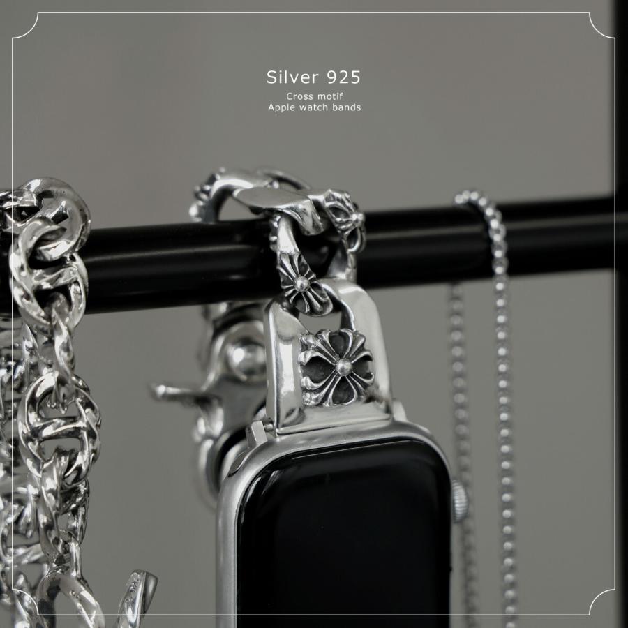 Apple Watch バンド シルバー925 チェーン メンズ レディース 銀製 クロスモチーフ アップルウォッチ 49mm/46mm/45mm/44mm/42mm(Series 3 2 1) |  | 18