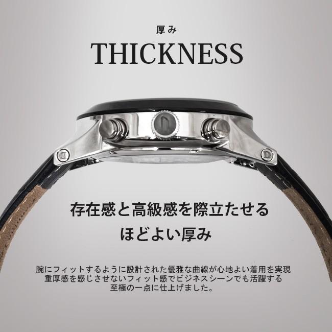腕時計 メンズ オリジナル クロノグラフウォッチ バックル留め具 大きい白文字盤 電池式 クォーツ | DAYSART | 03