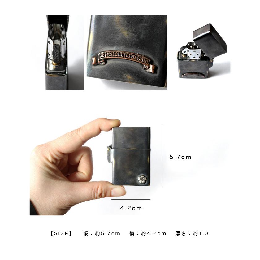 Zippoライター good vibrations アンティーク調 ブラス製デザインアーマーモデル 桜 ヴィンテージ オイルライター | good vibrations | 02