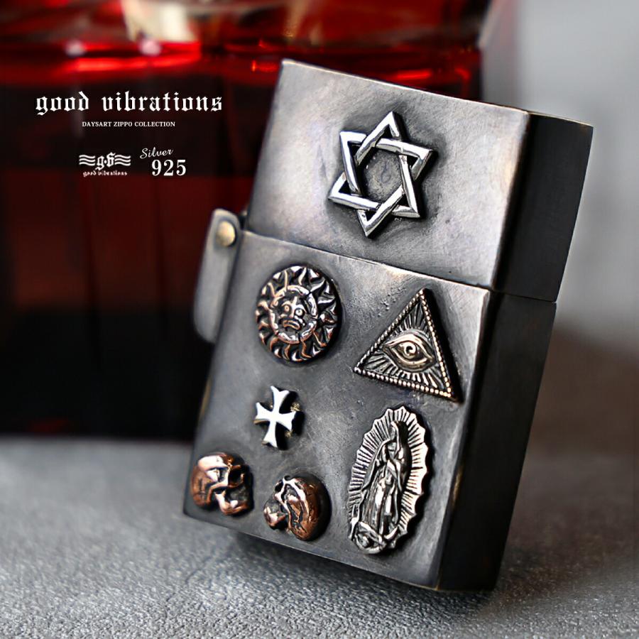good vibrations Zippo ジッポライター シンボルモチーフ 真鍮 シルバー925 カッパー アンティークカスタム メンズ レディース 正規品 ギフト | 