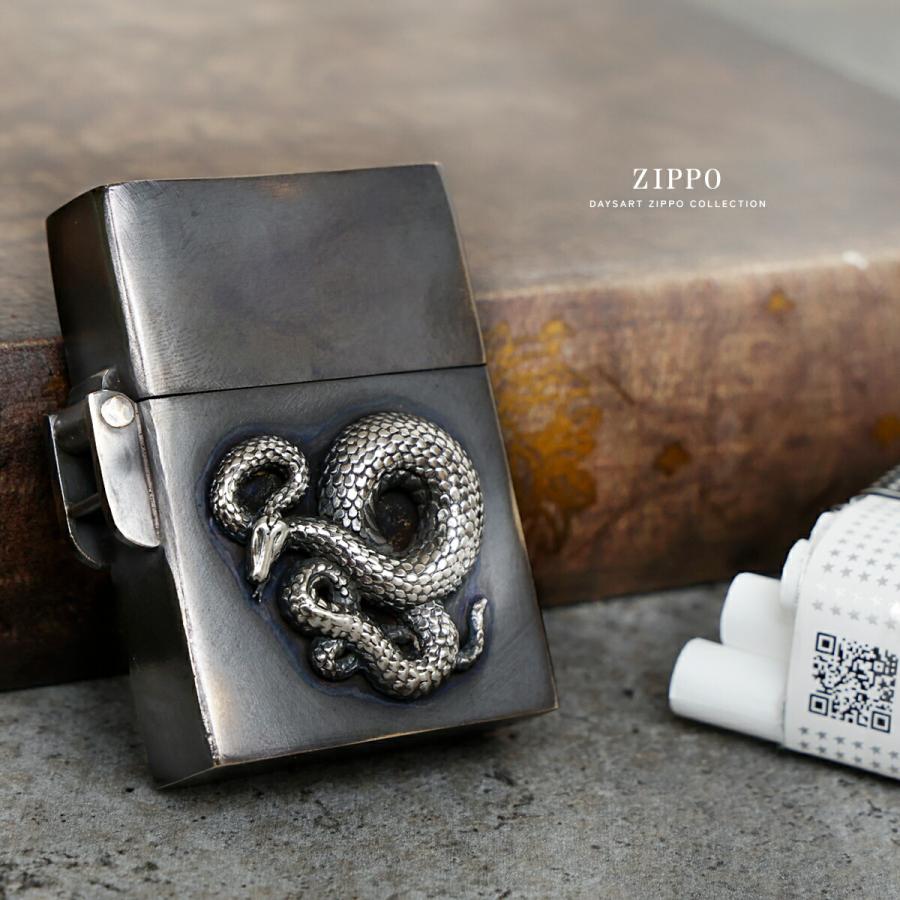 good vibrations Zippo ジッポライター 蛇 スネーク シルバー925 真鍮 カッパー アンティーク仕上げ メンズ レディース 正規品 ギフト |  | 03