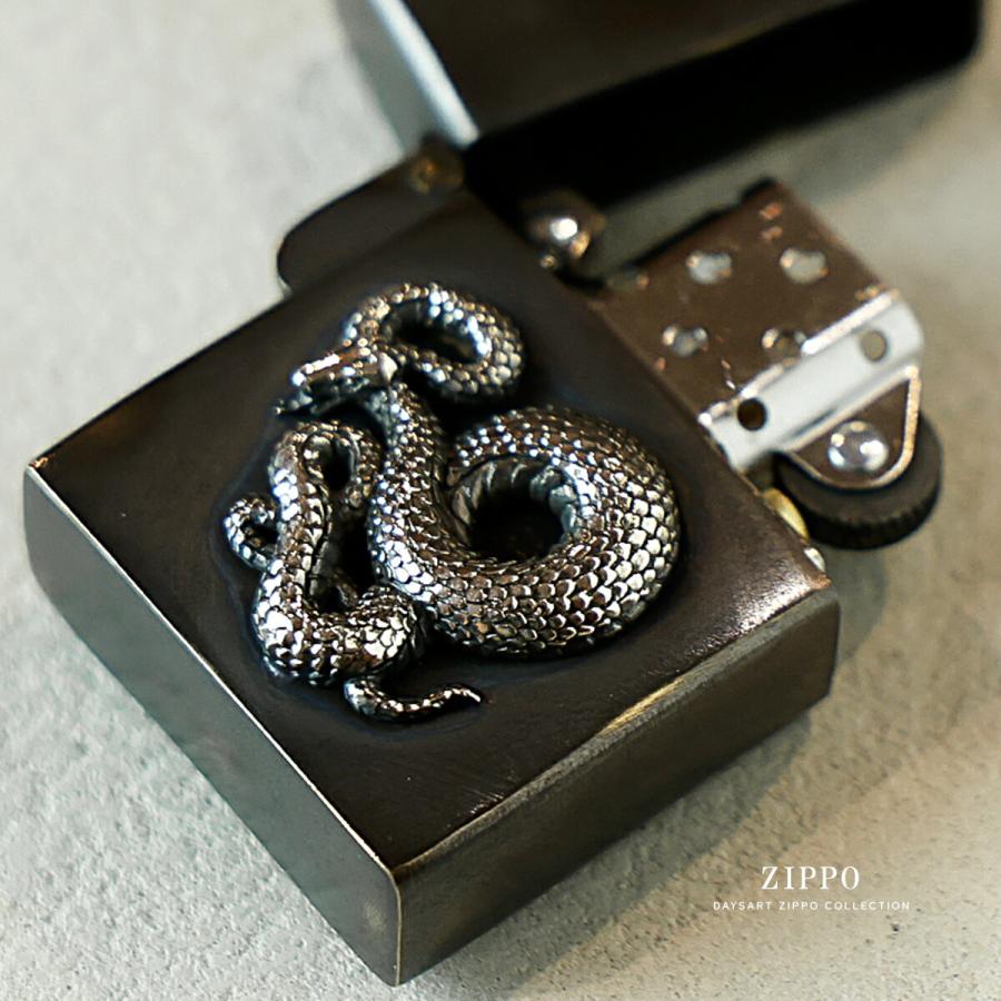 good vibrations Zippo ジッポライター 蛇 スネーク シルバー925 真鍮 カッパー アンティーク仕上げ メンズ レディース 正規品 ギフト |  | 04