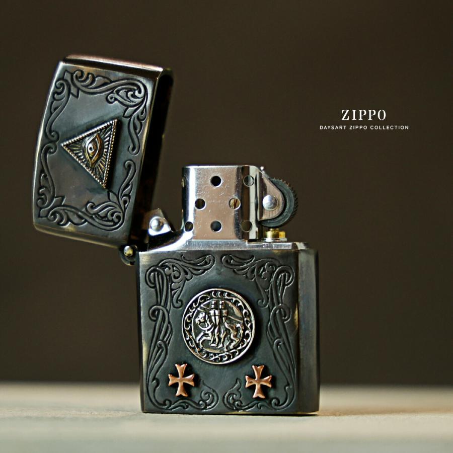 good vibrations Zippo ジッポライター プロビデンスの目 テンプル騎士団 クロス 十字架 シルバー925 ブラス 真鍮 カッパー アンティーク調 |  | 04