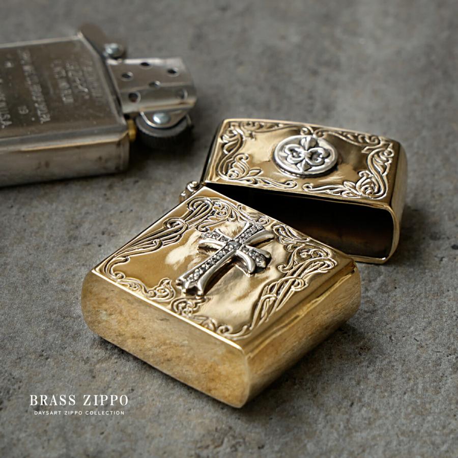 good vibrations Zippo ジッポライター クロス 十字架 ユリ 紋章 シルバー925 ブラス 真鍮 アンティーク調 メンズ レディース 正規品 ギフト |  | 03