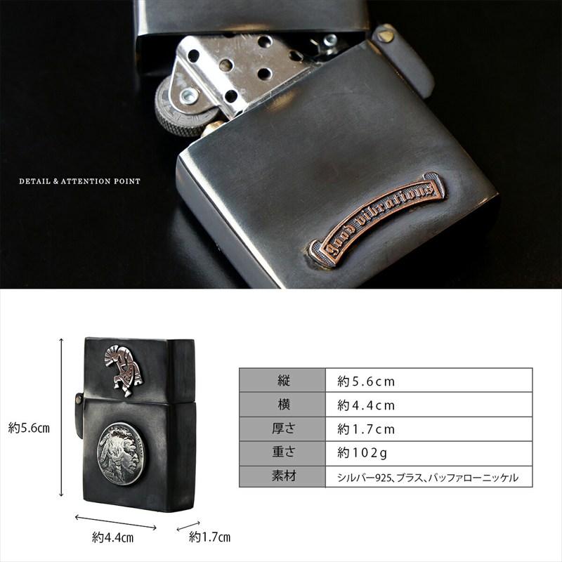 good vibrations グッドバイブレーション Zippo ジッポライター コイン ココペリ シルバー925 真鍮 ブラス いぶし加工 メンズ |  | 02