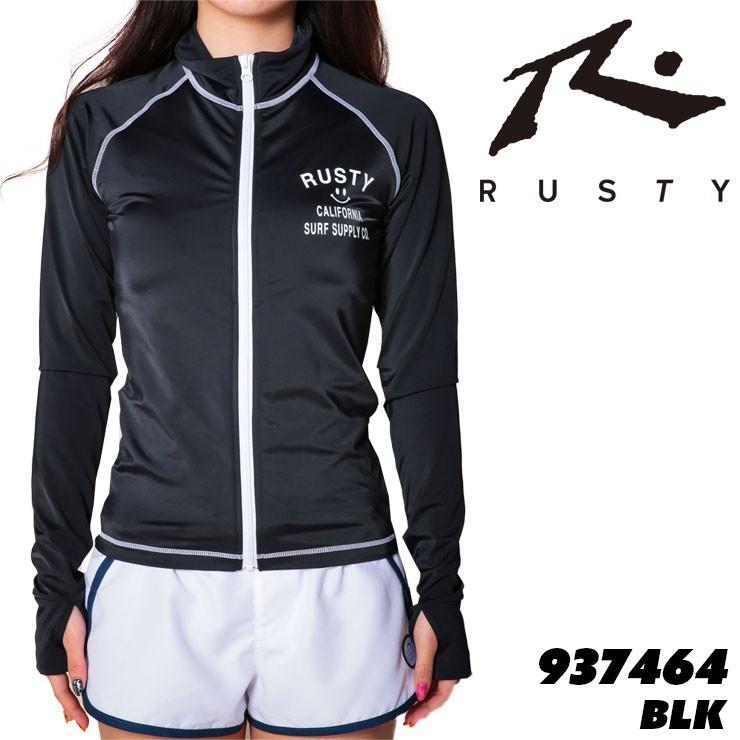 Rusty レディース スマイル柄 長袖ラッシュガード ジップアップ フード無し Upf50 紫外線対策 Rusty Blk Days Store 通販 Yahoo ショッピング