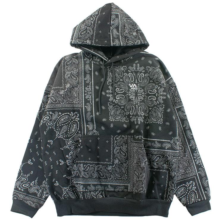 RVCA（ルーカ） メンズパーカー スウェット パッチワーク 長袖