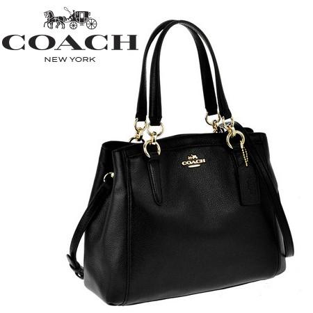 珍しい /COACH/コーチ 2way レザートート ショルダー斜め掛バッグ/通勤