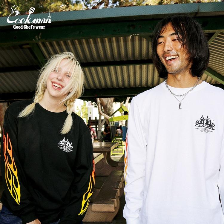 COOKMAN（クックマン） ロンT Grill WHITE ロングスリーブTシャツ 