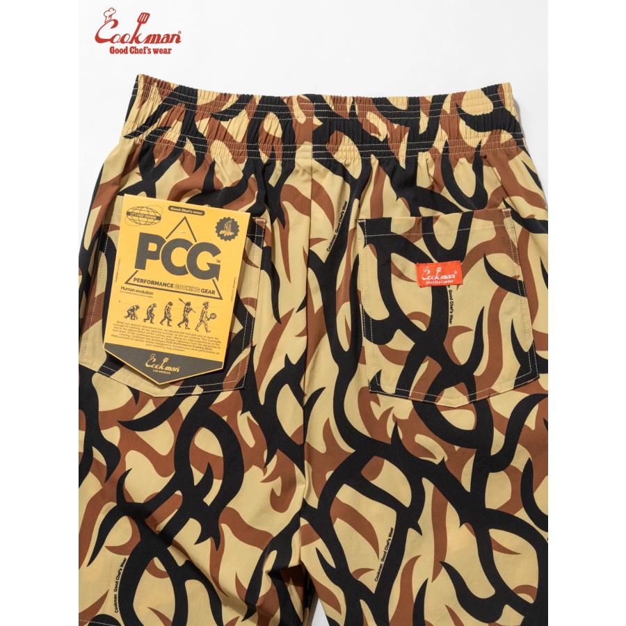 COOKMAN（クックマン） Chef Pants Short Light Tribal Camo Beige