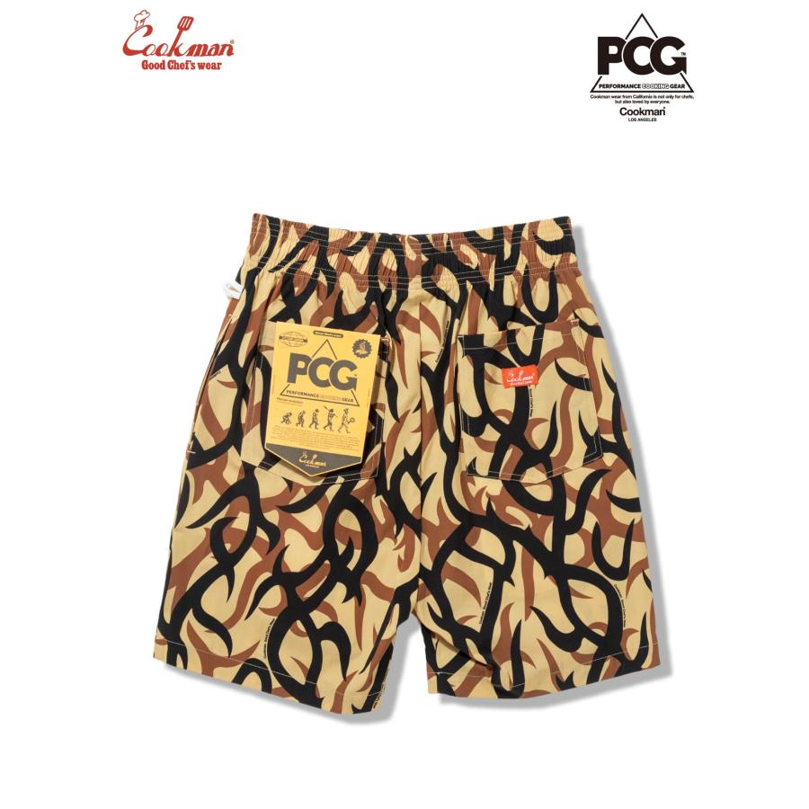 COOKMAN（クックマン） Chef Pants Short Light Tribal Camo Beige
