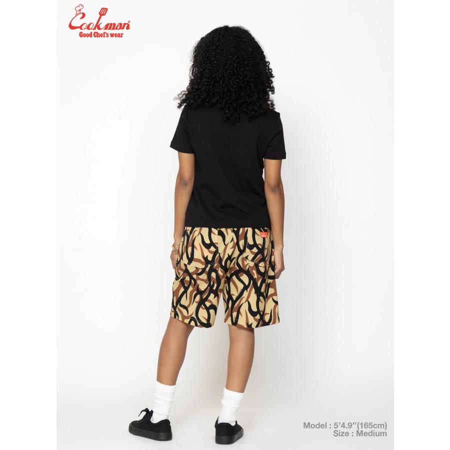 COOKMAN（クックマン） Chef Pants Short Light Tribal Camo Beige