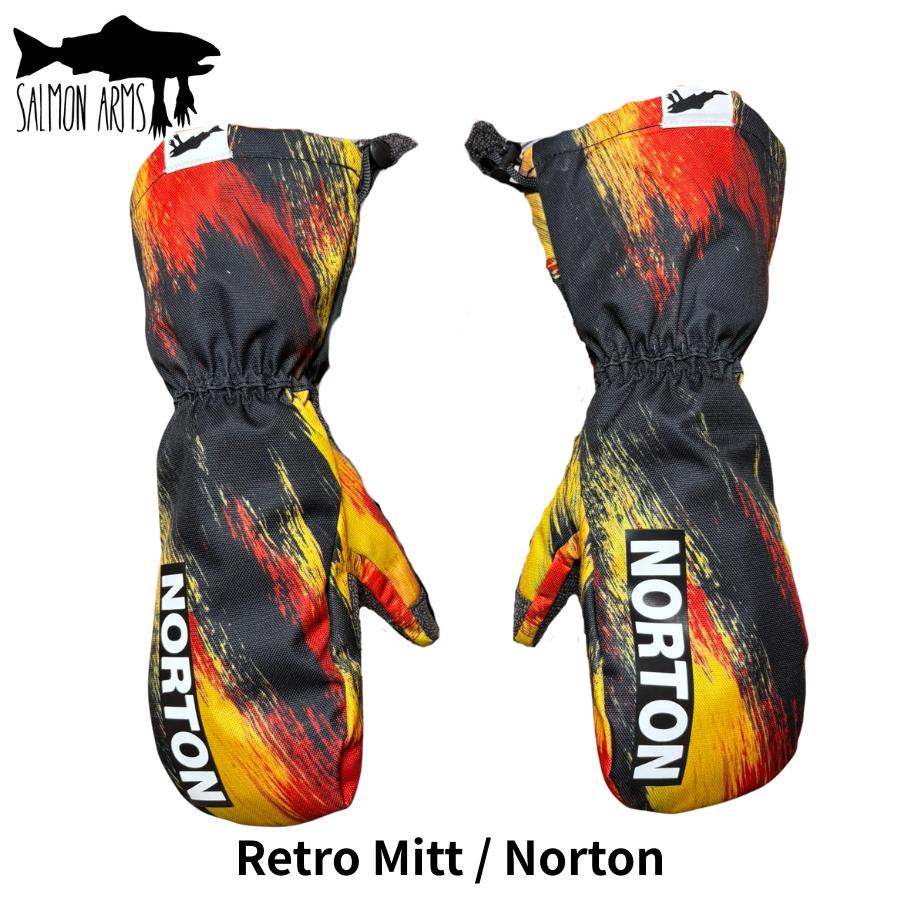 SALMON ARMS RETRO MITT SALMON BEACH Lサイズ SALMON ARMS - RETRO MITT - NORTON - – Boarderline Skateshop