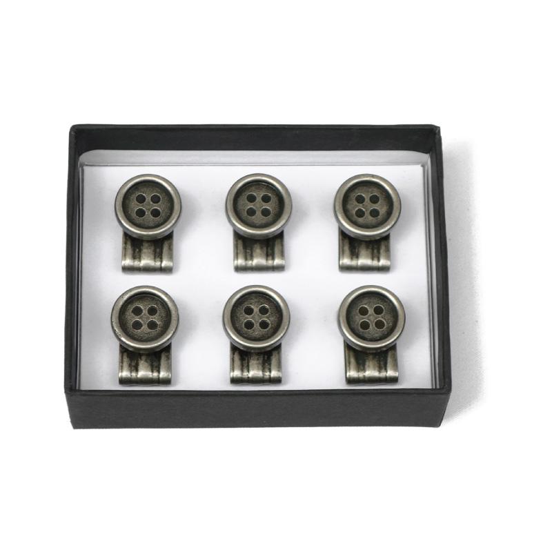 ALBERT THURSTON アルバートサーズトン クリップオンボタン BOXED 6CLIP-ON BUTTONS サスペンダー用 冠婚葬祭 プレゼントにも | albert thurston