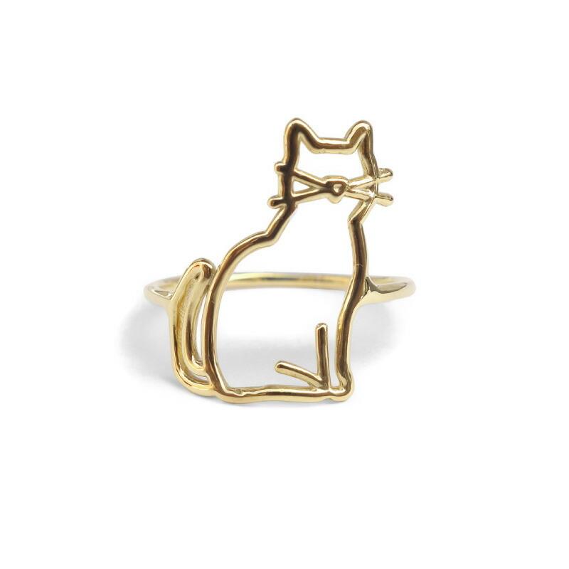 ALIITA アリータ MIAU RING ネコ モチーフ リング 指輪 猫 9kt 