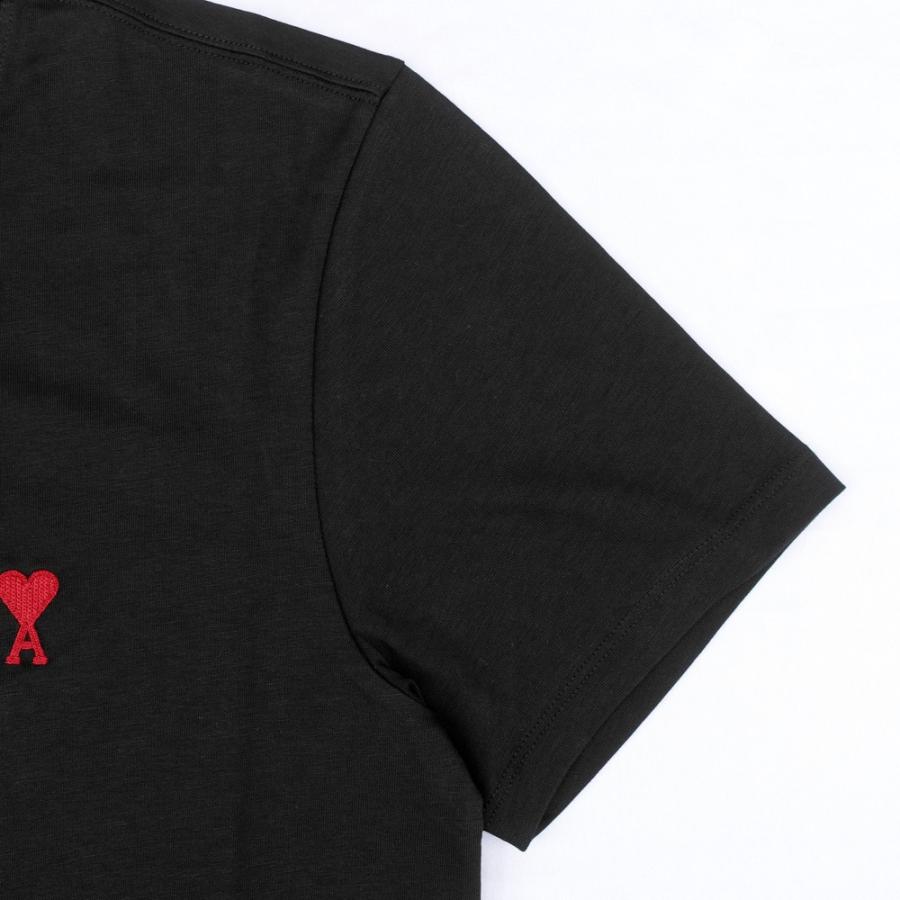 未使用 AMI アミパリス　Tシャツ　黒赤　ハート　Lサイズ== AMI Alexandre Mattiussi PARIS アミ パリス ユニセックス Ami