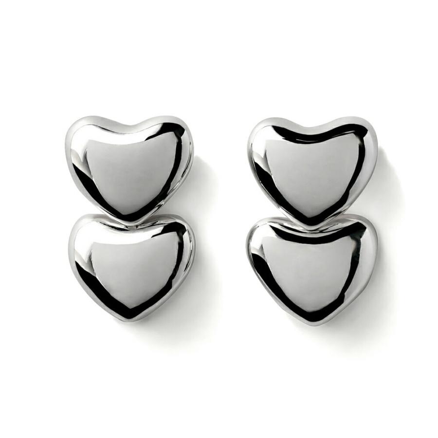 ANNIKA INEZ アニカイネズ デュアルハートシェイプボリュームイヤリング Dual Voluptuous Earrings シルバー E951 SILVER | ANNIKA INEZ