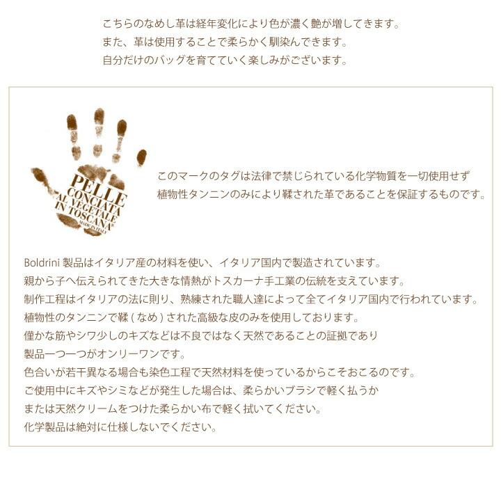 BOLDRINI SELLERIA ボルドリーニ セレリア レザートートバッグ 6853 グレインレザー 別注ベージュライニング  バケッタ ビジネスバッグ メンズ なめしの画像