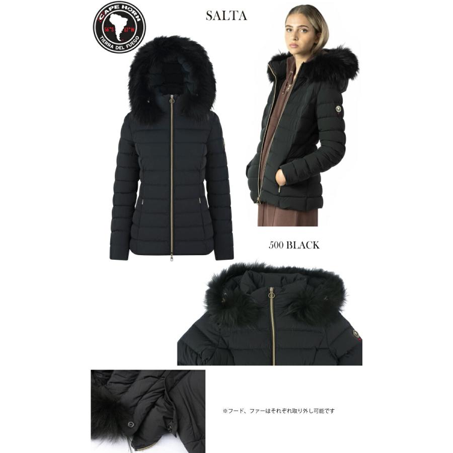 CAPE HORN ケープホーン SALTA MURMASKY レディース ダウンジャケット サルタ ストレッチ素材 52576 BLACK MOLE ※40サイズブラックは紙タグがございません｜daytripper｜02