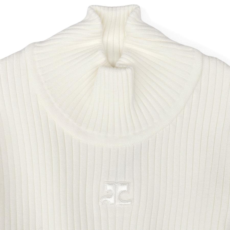 COURREGES クレージュ リブニットモックネックセーター REEDITION RIB KNIT MOCKNECK SWEATER ロゴ  PERMPU022FI0001 HERITAGE WHITE : courr-permpu022 : DAY TRIPPER - 通販 -  Yahoo!ショッピング