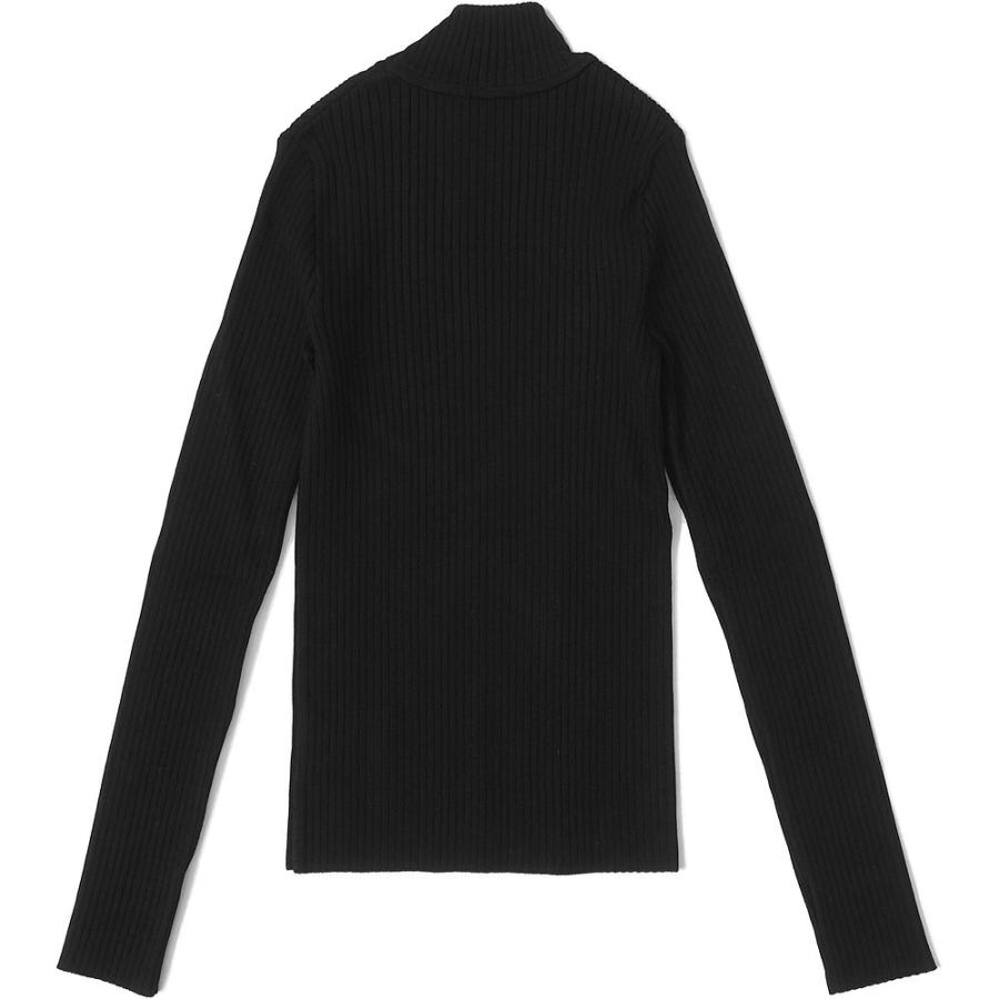 クレージュ COURREGES リブ ニット REEDITION モックネック ロゴ セーター ハイネック PERMPU022 FI0001 9999 courreges（クレージュ） リブニットモックネックセーター REEDITION